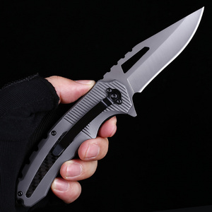 Carbon Fiber Steel Handle Outdoor Folding Knife Camping Survival High Hardness Pocket Knife Stainless Steel Folding Knife