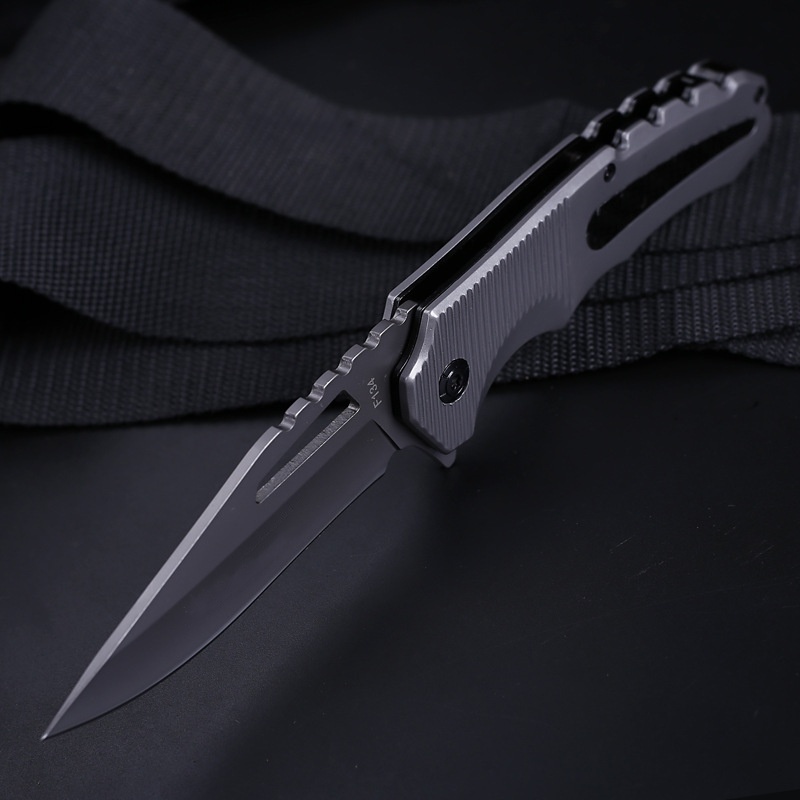 Carbon Fiber Steel Handle Outdoor Folding Knife Camping Survival High Hardness Pocket Knife Stainless Steel Folding Knife