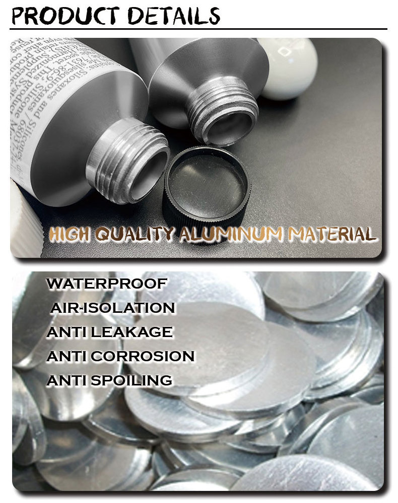 Aluminum Cosmetic Tube Cream Soft Travel Packaging Aluminum Plastic Tube Aluminum Round Tubes Cosmetic