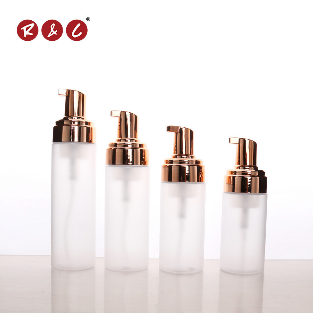 Refillable cosmetic 30ml 50ml 8oz 120ml 300ml 500ml pink nude shampoo cleanser foam hand soap wash plastic Pump Bottle