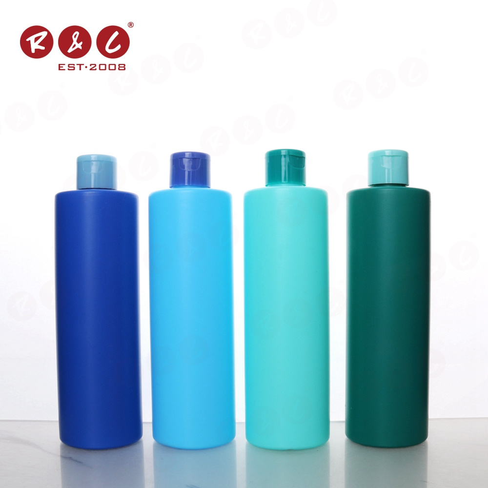 Wholesale HDPE 40ml 2 Oz 100ml 8oz 250ml Press Disc Round Flat Flip Top Cap Plastic Shampoo Squeeze Bottle