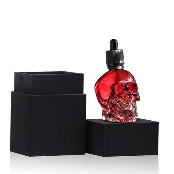 50 ML 2 Oz Hair Oil Dropper Bottles Mini Perfume Skull Glass 60ml Glass Bottle with Dropper Pipette