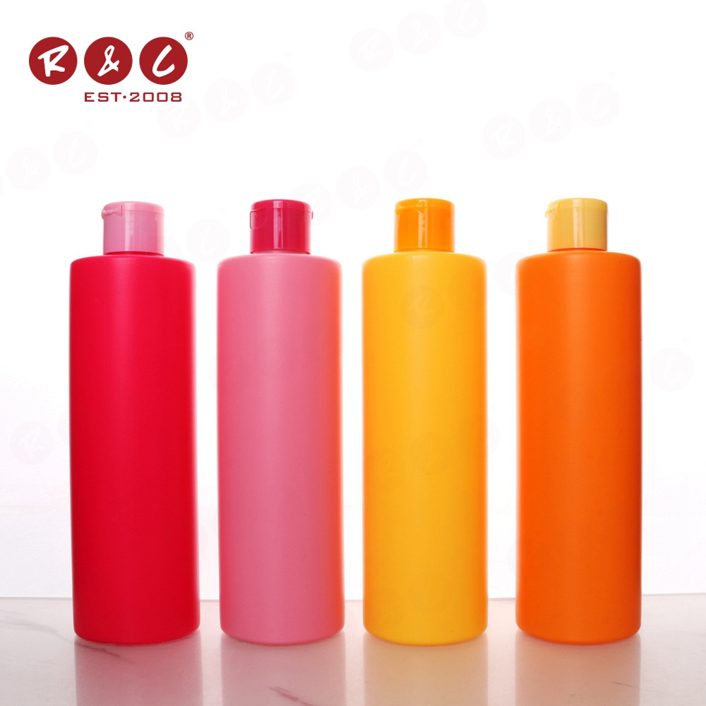 Wholesale HDPE 40ml 2 Oz 100ml 8oz 250ml Press Disc Round Flat Flip Top Cap Plastic Shampoo Squeeze Bottle