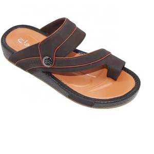 2022 New Style Fashion PU Leather Sandals Slippers for Men Arabic Men Slippers