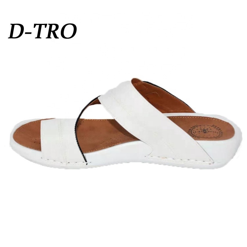 High Quality Summer Rubber Outer wear Flat Outdoor fashion arabic men slipper shoes