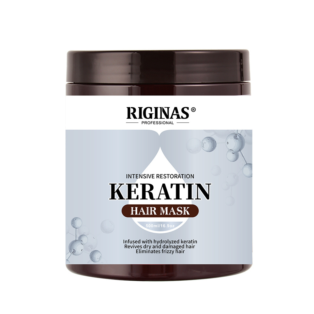 Riginas 500ml Collagen Hair Mask Agran Oil Smoothing Moisturizing Keratin Repair Collagen Hair Mask