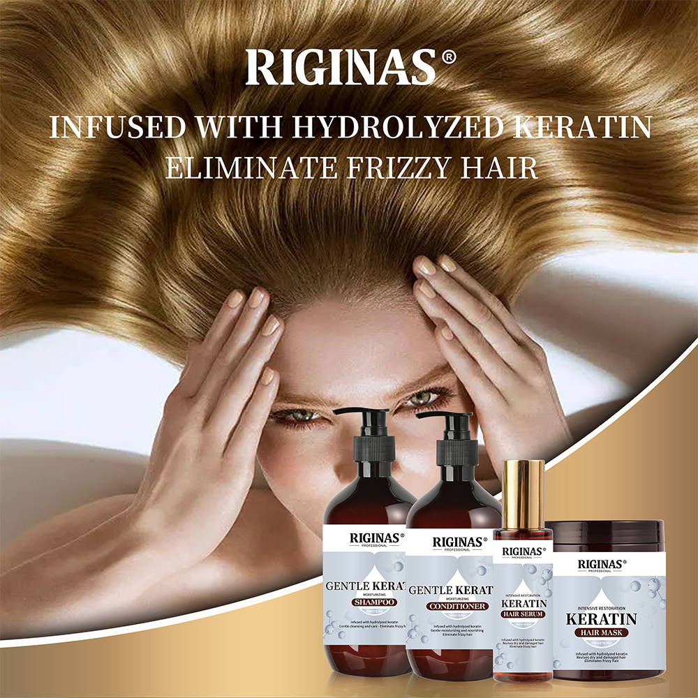 Riginas Keratin Collagen Hair Mask Customized Logo Organic Brazilian Keratin Hair Mask