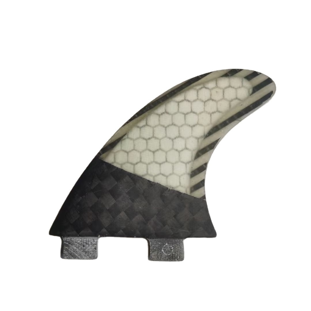 Surfboard Fins Half Carbon Fiberglass Honeycomb Double Tabs Fin for Surfboard