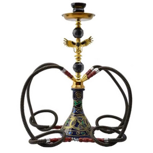 Wholesale Customized Deluxe Smoking Accessories Glass Medium Four-pipe Set Hookah Oil Burner Glass Pipe Smoking Shisha Free Type