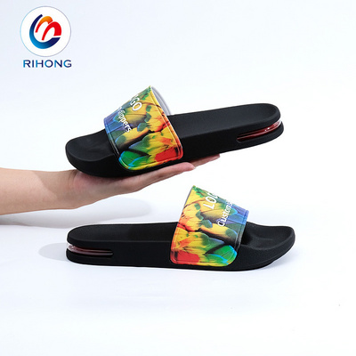 2024 new arrival oem design unisex size rubber eva sole embossed 3d logo custom slides slippers