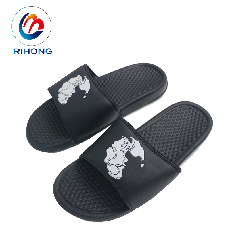 2023 low cost men slipper sandal footwear Custom printed design logo wholesale Home Spa eva Sport Slide Sandals men's slippers