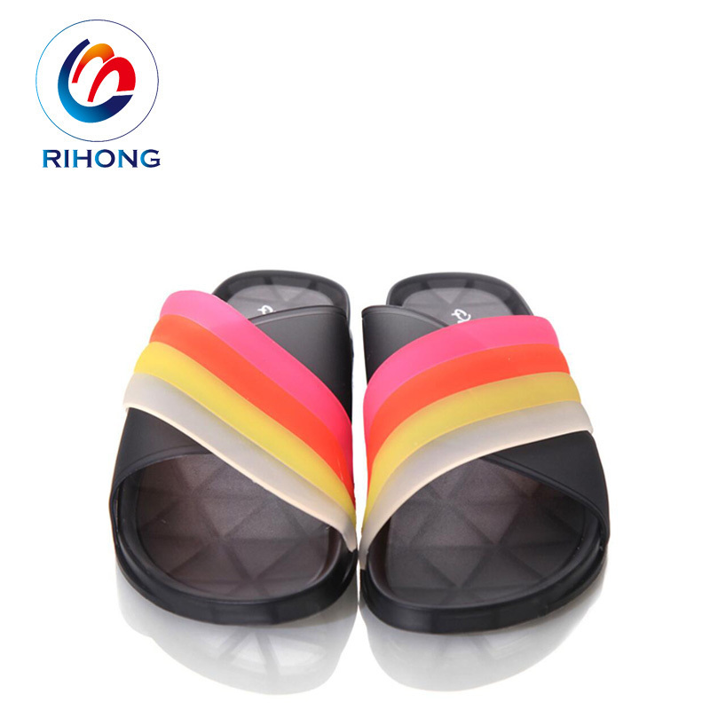 profession custom factory bulk open toe women flat clear pvc jelly transparent slides slipper sandals