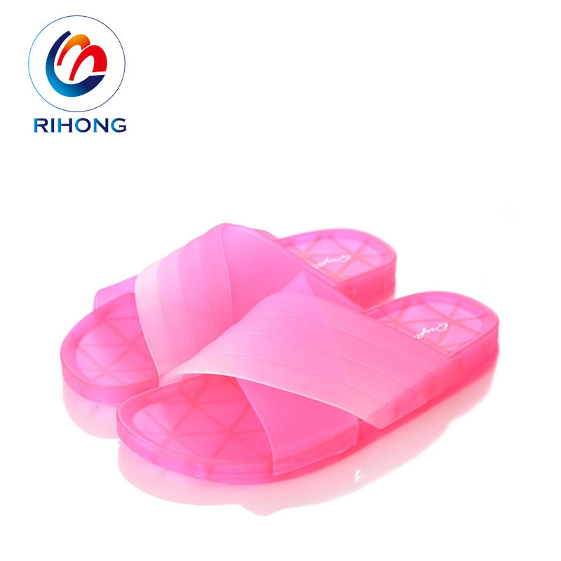 profession custom factory bulk open toe women flat clear pvc jelly transparent slides slipper sandals