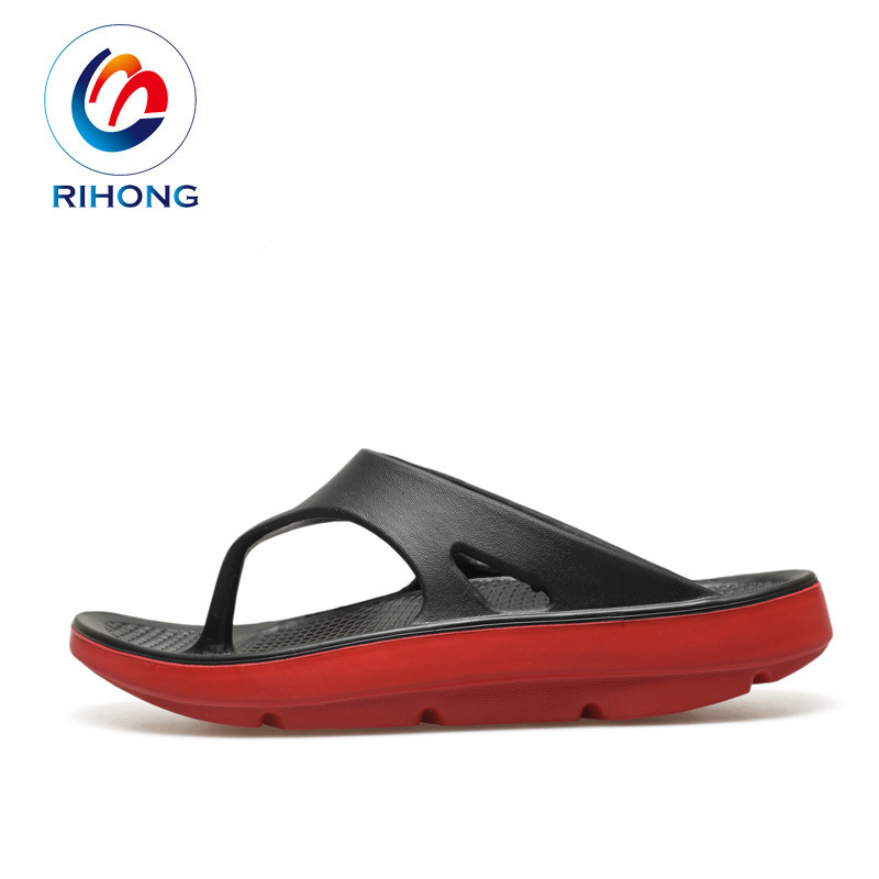 new arrival eva rubber thick sole custom orange color logo unisex casual arch support flip flops