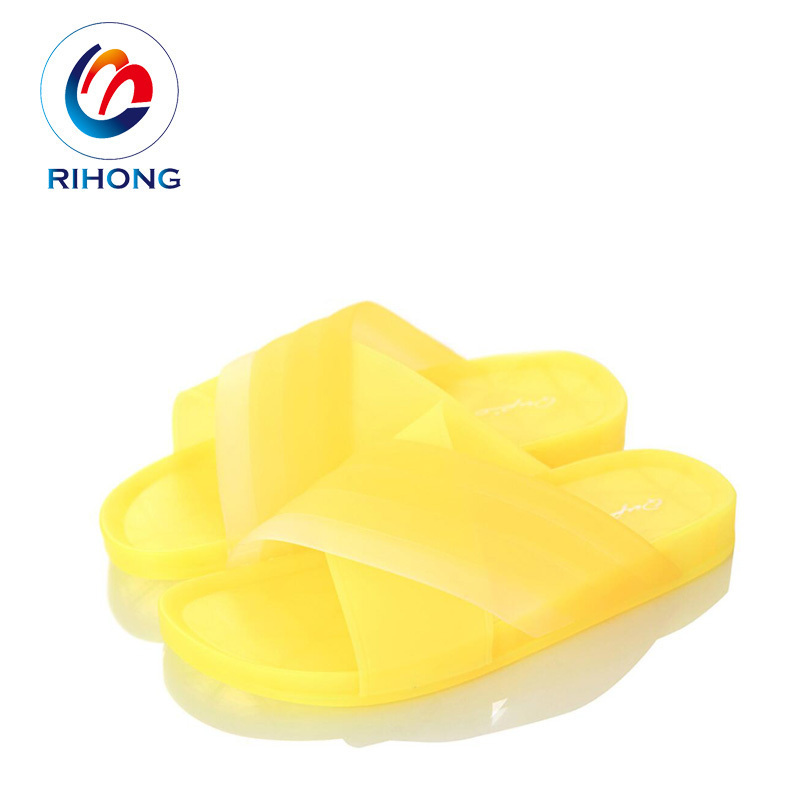 profession custom factory bulk open toe women flat clear pvc jelly transparent slides slipper sandals