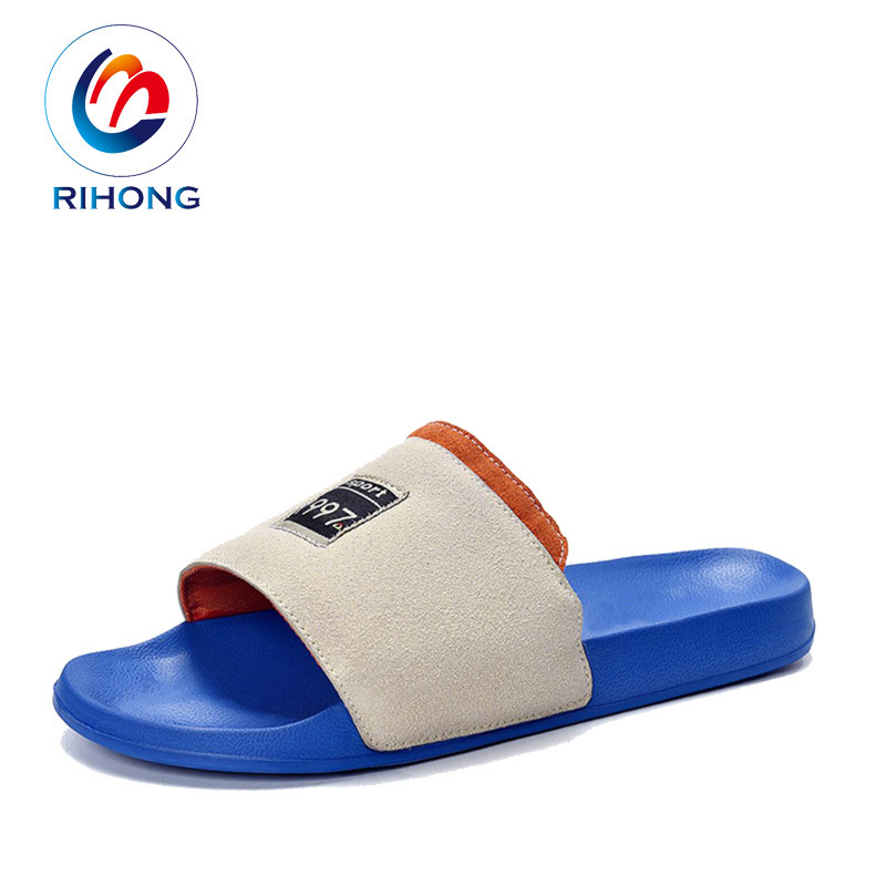 new arrival designer fashion chappal unisex white plain logo custom pu slide sandal