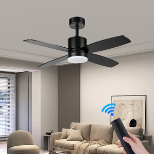 4 Blades LED 18w remote silent cool wind household living room dining room universal smart power saving ceiling fan light kits