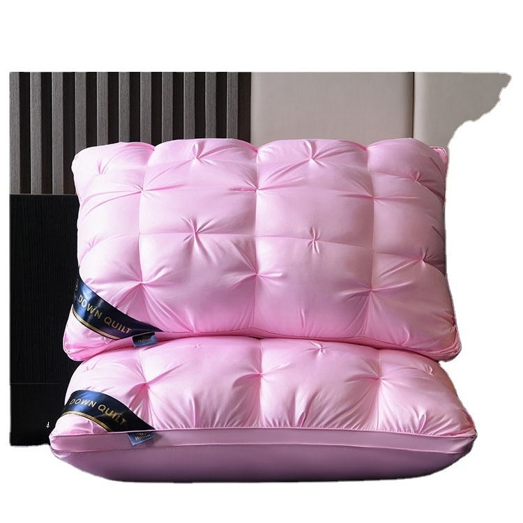 High Grade Pure Cotton Hollow Fiber Filling Bestselling Twisted Design Pillow Hotel Pillow