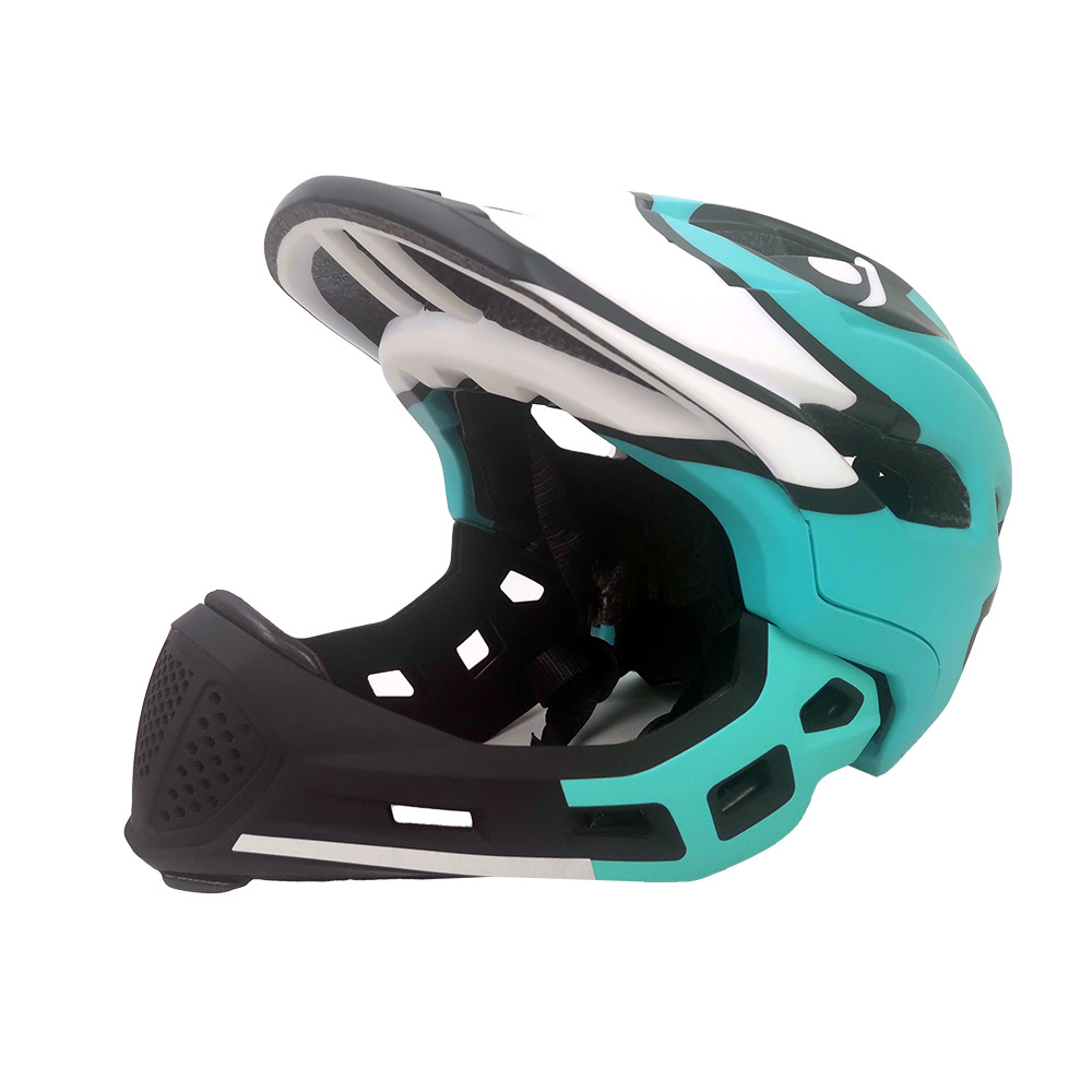 Downhill BMX Full Face Bike Helmet Removable Half Chin Guard Protection Helmet Racing MTB Helmet