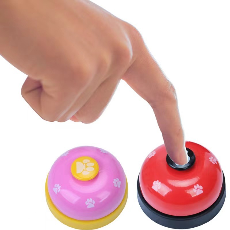 Metal Dog Training Bell Door Potty Training Desk Ring Go outside Communication Device with Paw Print Bells Agility Toy