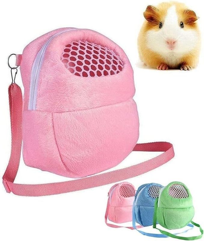 Small Pet Carrier Hamster Chinchilla Travel Warm Bags Guinea Pig Carry Pouch Bag Breathable Pet Cage Rat Leash