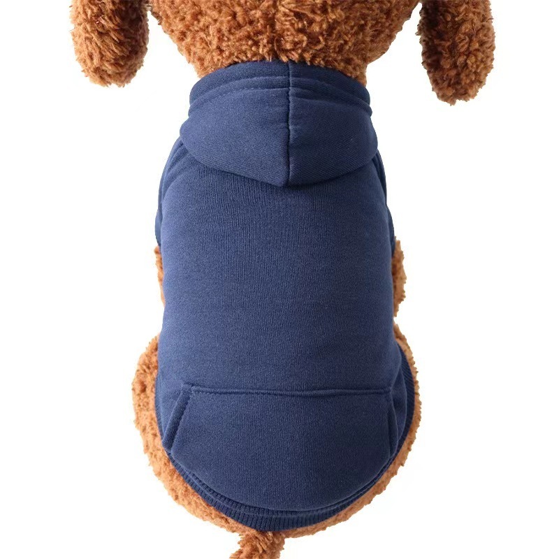 Dog Hoodie with Pocket Puppy Clothes Solid Long Sleeve Pullover for Dog Soft Sweatshirt Fall Winter Pet Outfits