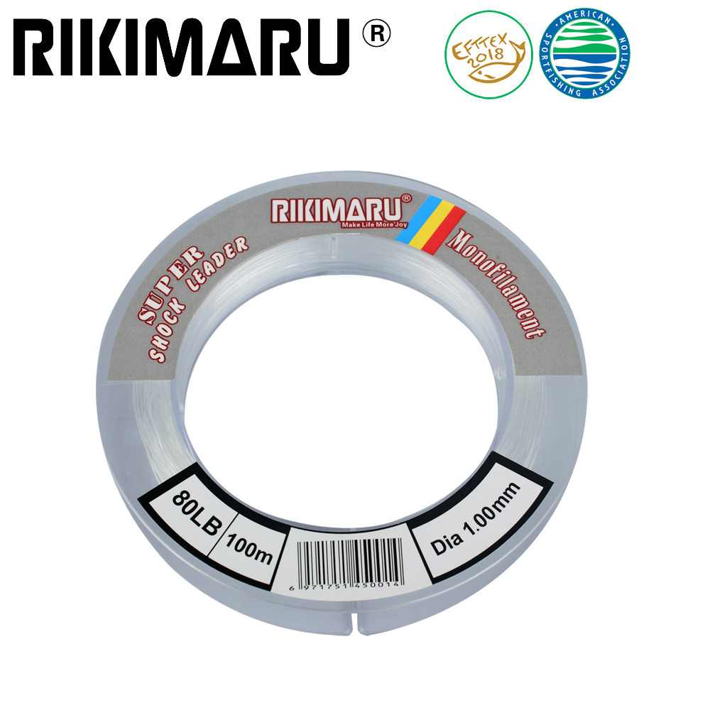 RIKIMARU 100m Premium Strength Fishing Monofilament Angling Nylon Fishing Line Shock Leaders Hook Lines