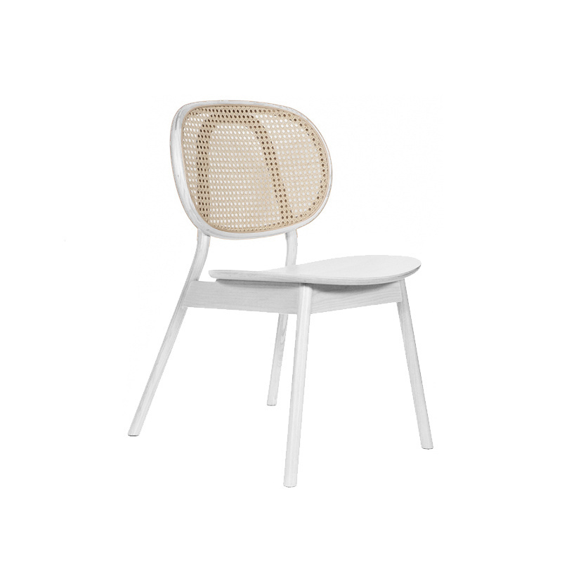 Popular Nordic chair furniture for cafe and restaurant customized cane and rattan dining chairs