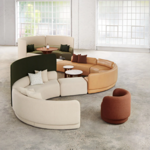 New design office sofa couch furniture office public seating modern curved sofa set furniture