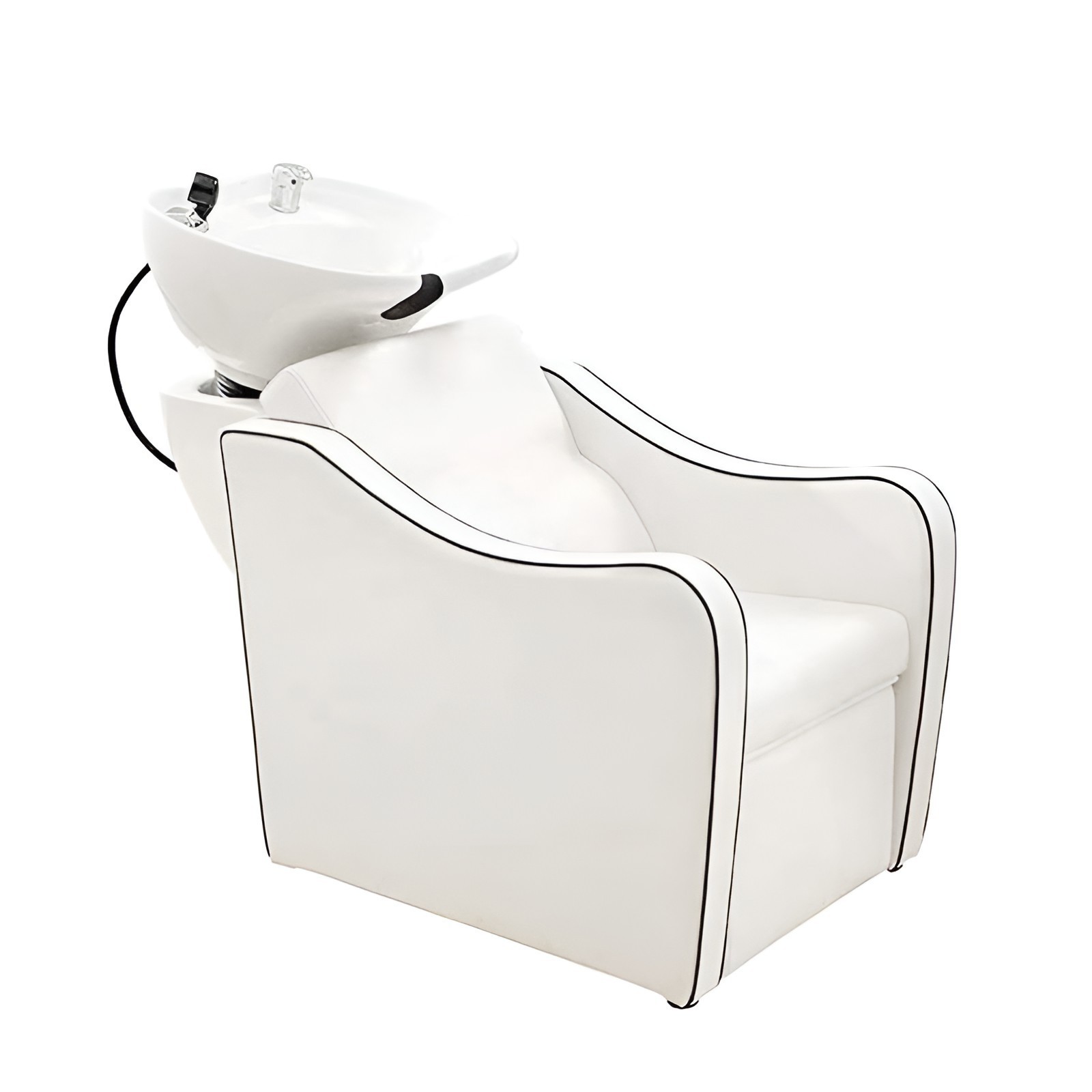 White electric shampoo bowl and chair hair salon furniture washing basing chair