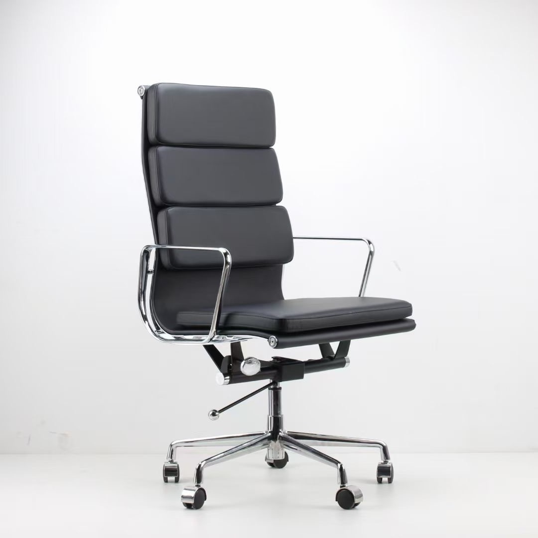 Popular design high back black leather office chairs adjustable revolving executive task office chair