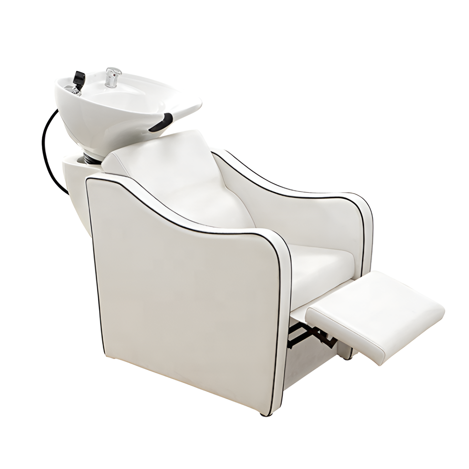 White electric shampoo bowl and chair hair salon furniture washing basing chair