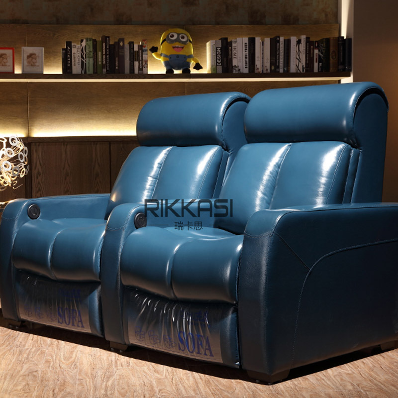 Contenporary Home Recliner Movie Sofa Leather Media Room Sofa Theater Furniture