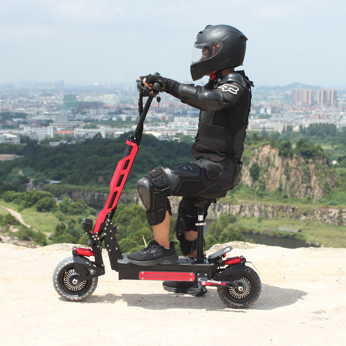 Removable battery 3000W*2 off road e scooter foldable dual motor escooter