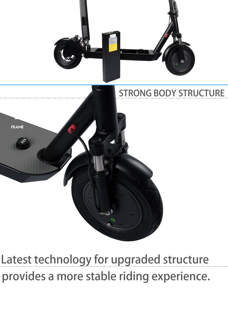 Newest 350W Motor 10.5Ah Battery 35KM Range big wheels kick 2 wheel electric scooter adult foldable