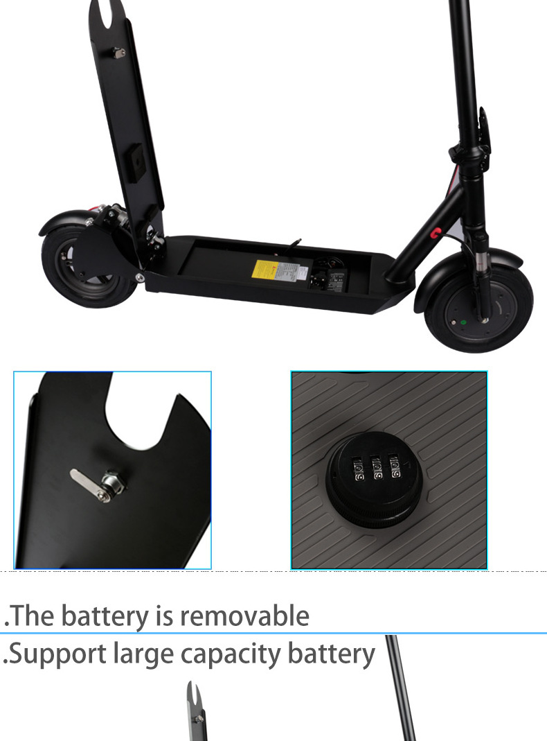 Newest 350W Motor 10.5Ah Battery 35KM Range big wheels kick 2 wheel electric scooter adult foldable