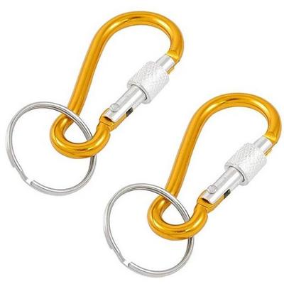 Carabiner Clip Aluminum D-Ring Screw Lock Carabiner Hook Keyring Carabiner Screw Lock