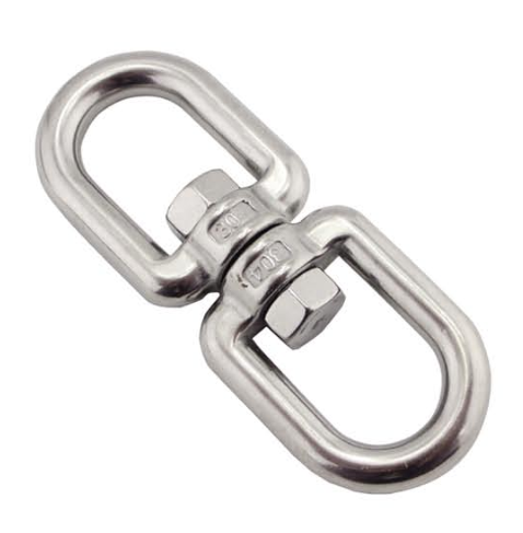 Stainless Steel Double Ended Eye to Eye Swivel Shackle Ring Connector for Hammock Chairs