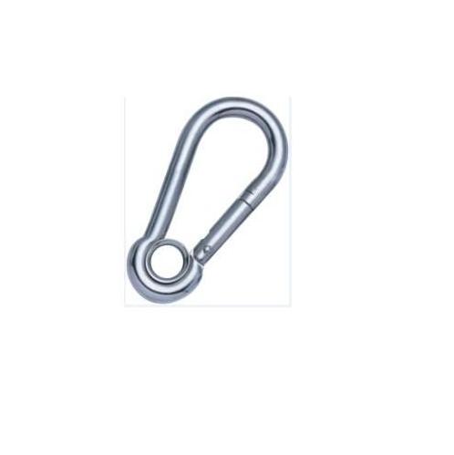 Stainless Steel Spring Snap Hook Carabiner with Eyelet DIN5299 Form A