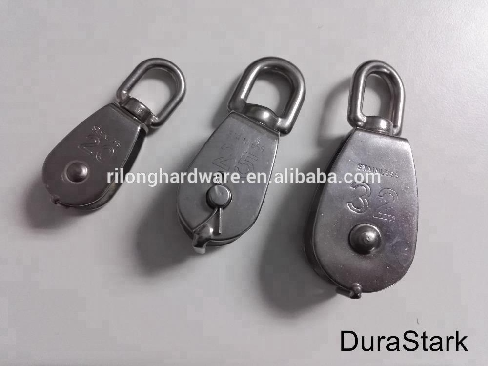 Marine single Swivel Pulleys/Stainless Steel wire rope pulley