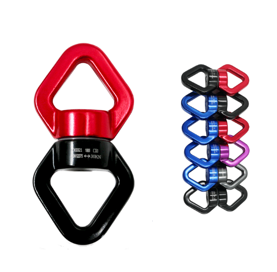 30KN Aluminum alloy  double eye swing swivel for hammock and outdoor activity