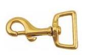 Small Solid Brass Swivel Snap Hooks