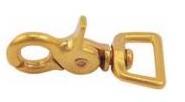 Small Solid Brass Swivel Snap Hooks