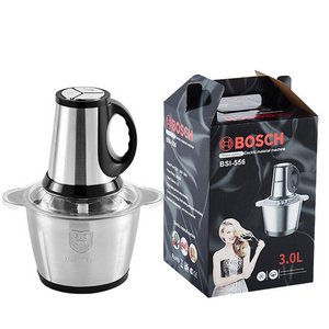 2023 Hot Sell 2L 3L Small bocsh Meat Chopper Best Home Kitchen Food Cheap Stainless Steel Electric Meat Grinder powerful