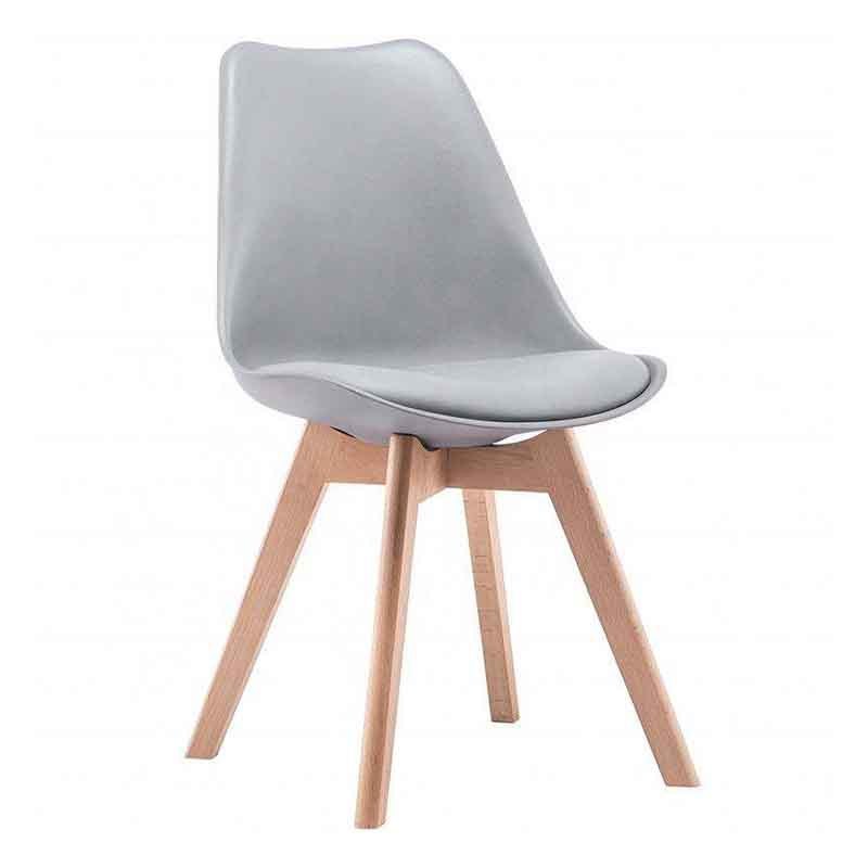 Hot Sale Modern Luxury Nordic Home Kitchen Restaurant Cafe White Silla tulip Plastic Dining Chairs with leather cushion