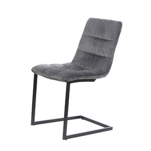 grey velvet dining chair studded back luxury nordic metal luxury chair hotel event restaurant dining chair