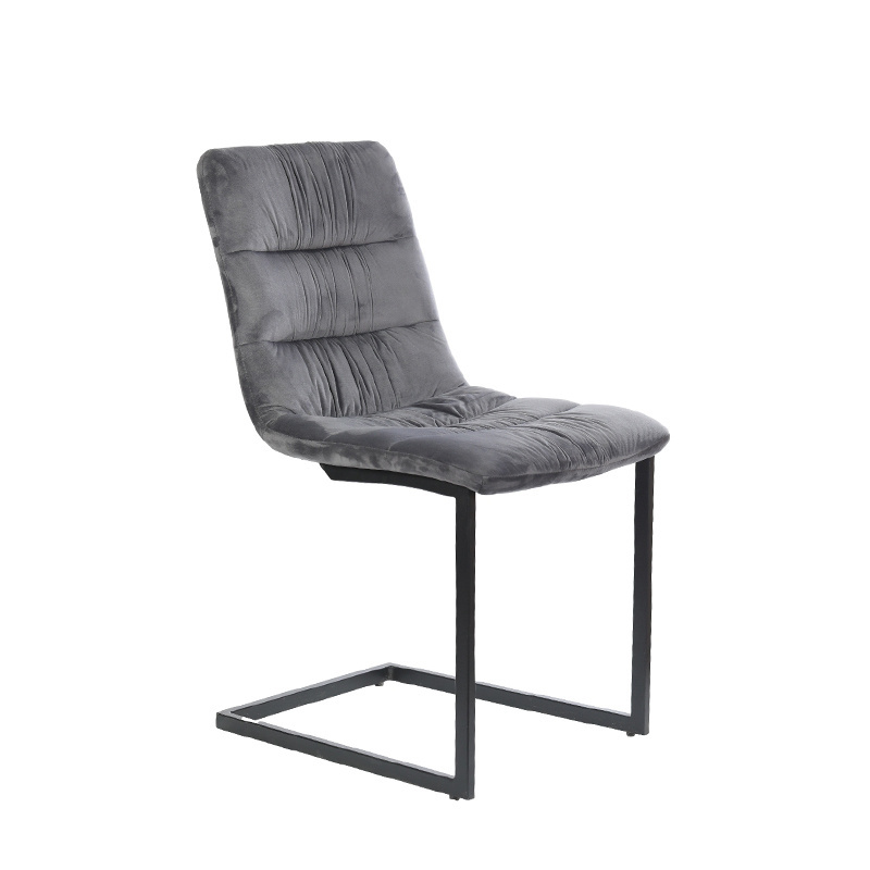 grey velvet dining chair studded back luxury nordic metal luxury chair hotel event restaurant dining chair