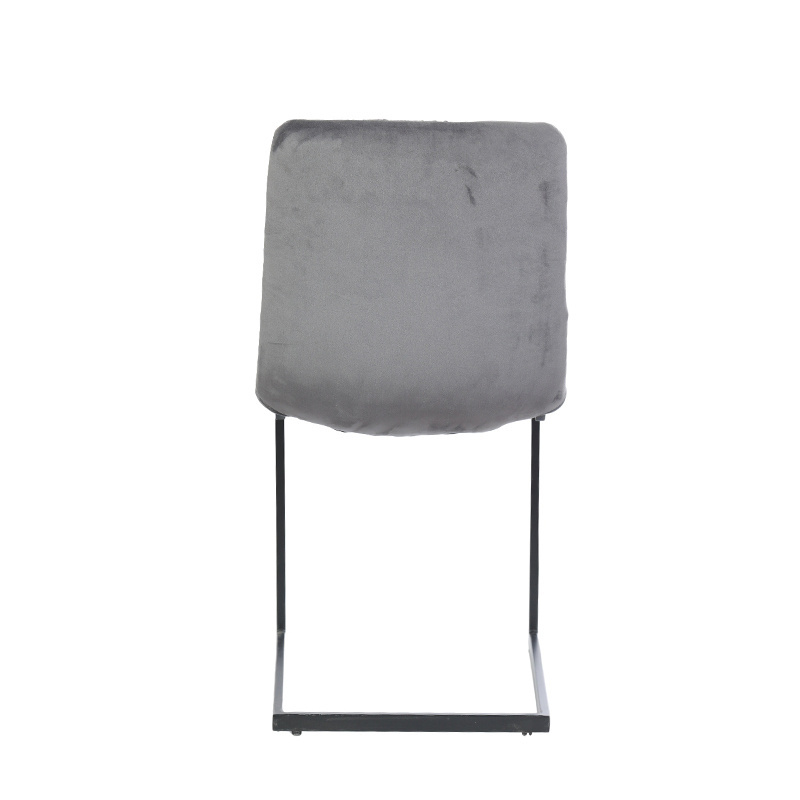 grey velvet dining chair studded back luxury nordic metal luxury chair hotel event restaurant dining chair