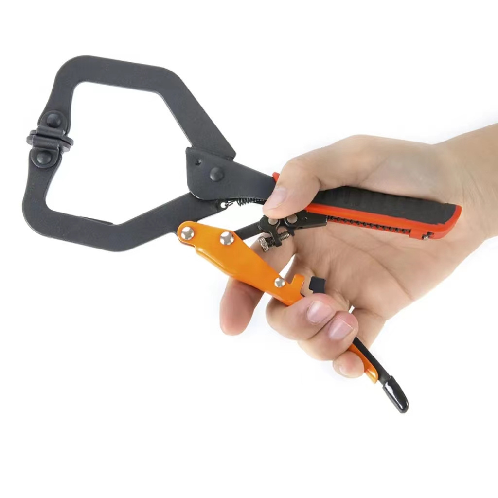 Black finish woodworking welding clamp face wood clamp self  adjustable locking pliers c clamp