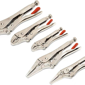 5 Piece Curved and Long Nose Locking Plier Set vise grip plier